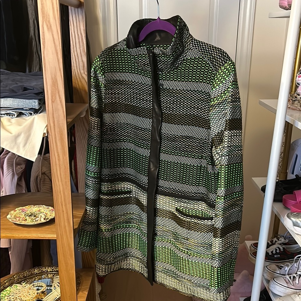 SOLD Stylish Green and Black Women's Jacket by Andrew Marc